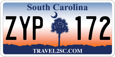 SC license plate ZYP172