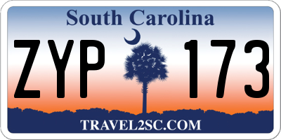 SC license plate ZYP173