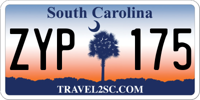 SC license plate ZYP175