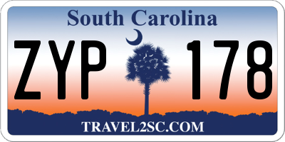 SC license plate ZYP178