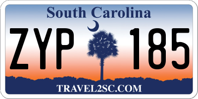 SC license plate ZYP185