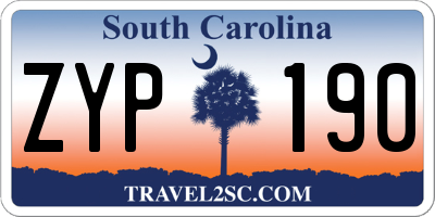 SC license plate ZYP190