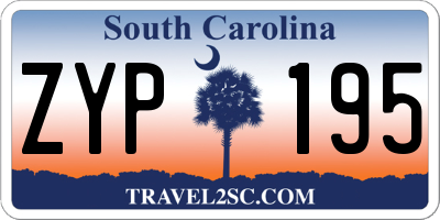 SC license plate ZYP195