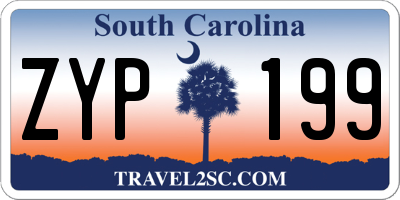 SC license plate ZYP199