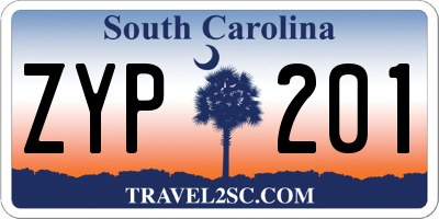 SC license plate ZYP201