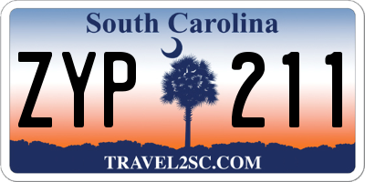 SC license plate ZYP211