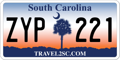 SC license plate ZYP221