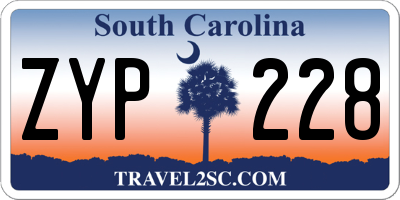 SC license plate ZYP228