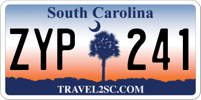 SC license plate ZYP241