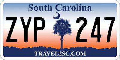 SC license plate ZYP247