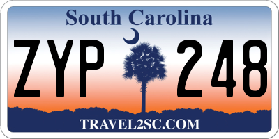 SC license plate ZYP248