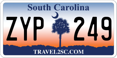 SC license plate ZYP249