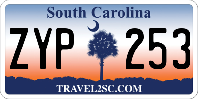 SC license plate ZYP253