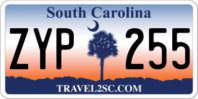 SC license plate ZYP255