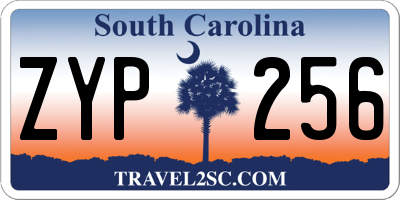 SC license plate ZYP256