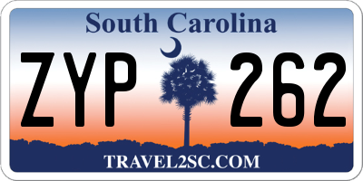 SC license plate ZYP262