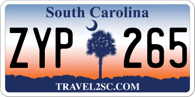 SC license plate ZYP265