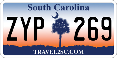 SC license plate ZYP269
