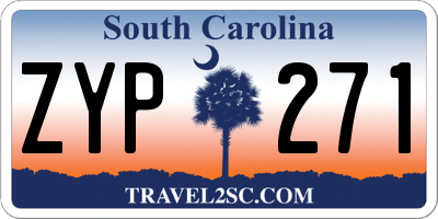 SC license plate ZYP271