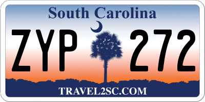 SC license plate ZYP272