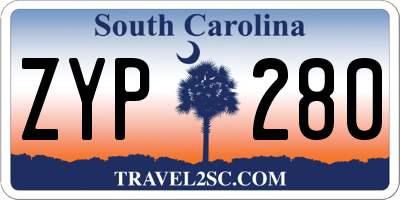 SC license plate ZYP280