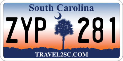 SC license plate ZYP281