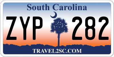 SC license plate ZYP282