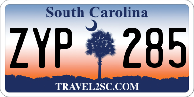 SC license plate ZYP285