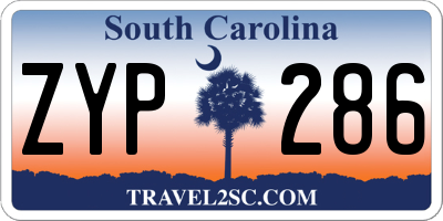 SC license plate ZYP286