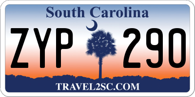 SC license plate ZYP290