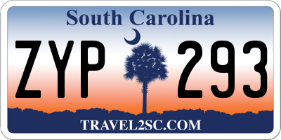 SC license plate ZYP293