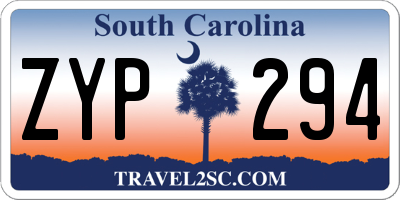 SC license plate ZYP294