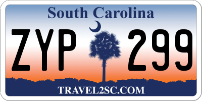 SC license plate ZYP299