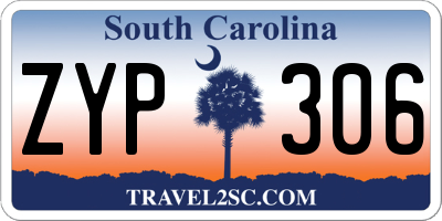 SC license plate ZYP306