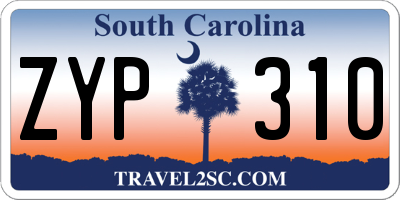 SC license plate ZYP310