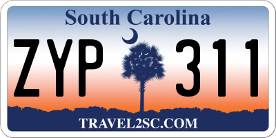 SC license plate ZYP311
