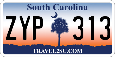 SC license plate ZYP313
