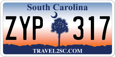 SC license plate ZYP317