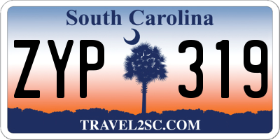 SC license plate ZYP319