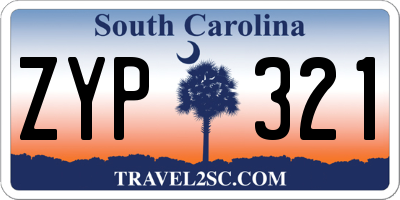 SC license plate ZYP321