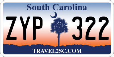SC license plate ZYP322