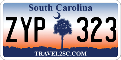 SC license plate ZYP323