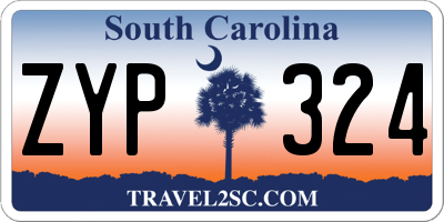 SC license plate ZYP324