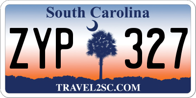 SC license plate ZYP327