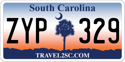 SC license plate ZYP329