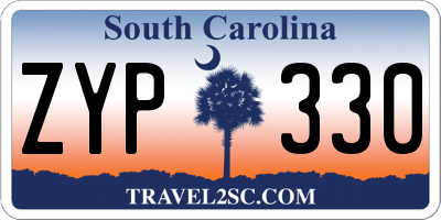 SC license plate ZYP330