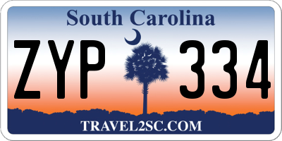 SC license plate ZYP334