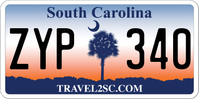 SC license plate ZYP340