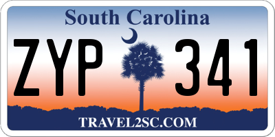 SC license plate ZYP341