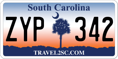 SC license plate ZYP342
